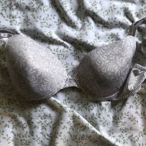 Grey and White Bra